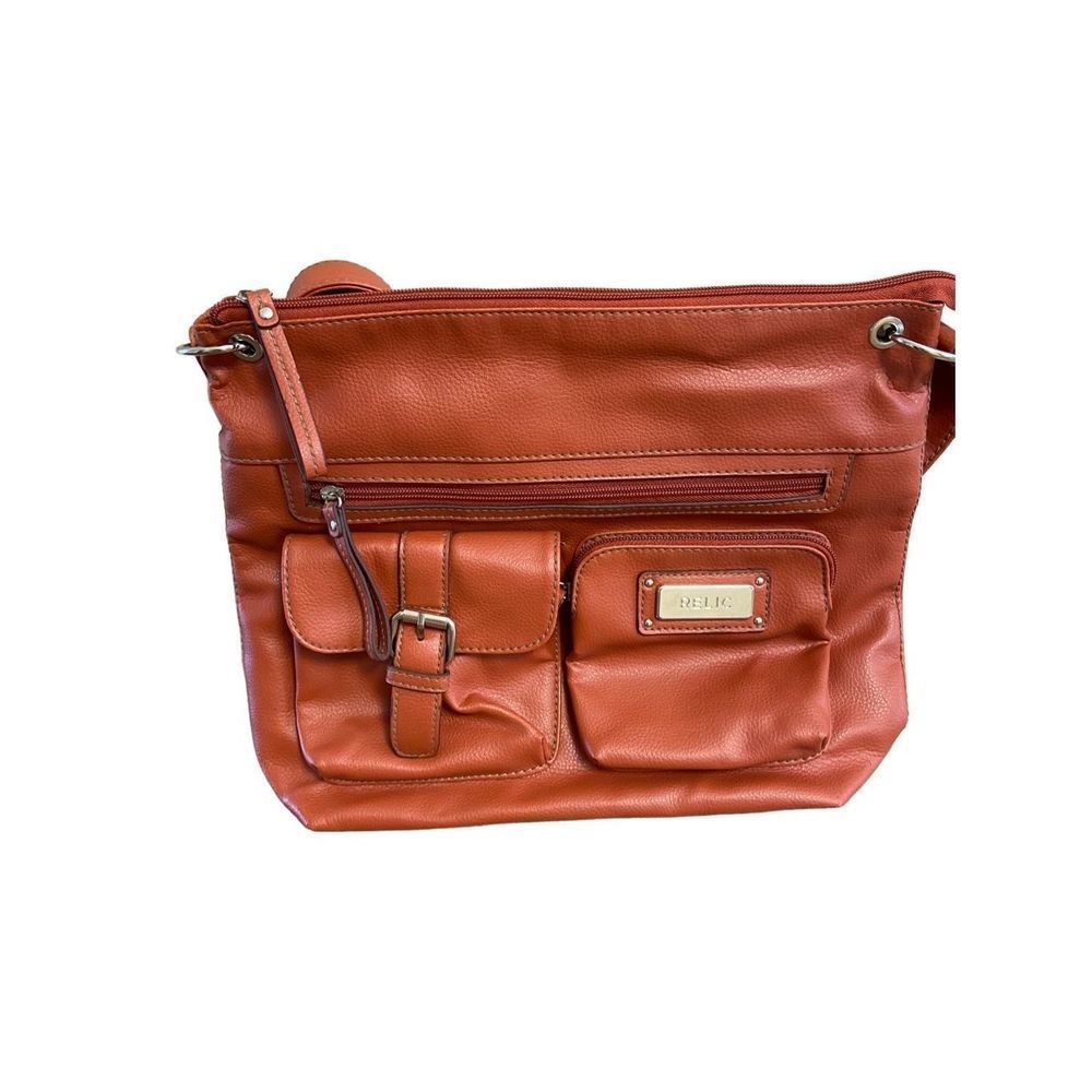 RELIC brick red square shape adjustable straps crossbody/shoulder bag - Picture 1 of 7